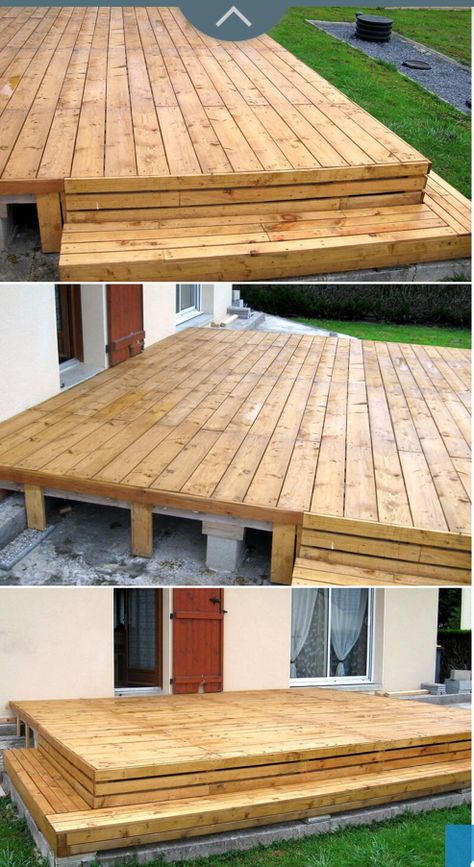 Raised Pallet Deck, Pallet Front Porch, Pallet Decks, Pallet Backyard, Floating Decks, Pallet Patio Decks, Pallet Porch, Repurposed Pallets, Pallet Deck