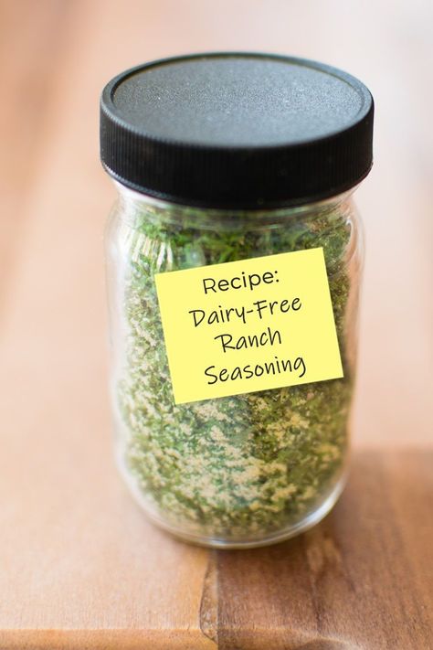 Dairy-Free Ranch Seasoning Blend Recipe - delicious mix of herbs, spices, and salt for making dairy-free ranch dressing or for seasoning a range of foods for roasting, air frying, grilling, and more! Allergy-friendly. Homemade Ranch Seasoning Dairy Free, Vegan Ranch Seasoning, Dairy Free Ranch Seasoning, Dairy Free Ranch Dressing Recipe, Gluten Free Ranch Dressing, Powdered Ranch Dressing, Dairy Free Ranch Dressing, Ranch Seasoning Recipes, Ranch Powder