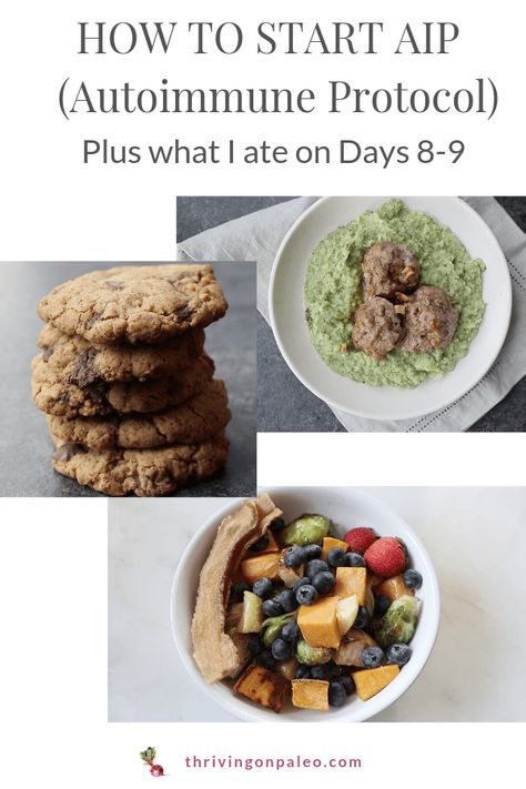 How to start AIP (the Autoimmune Protocol) and also, what I ate on days 8-9 of AIP. If you're looking for AIP recipe ideas, learn what I liked and didn't! #aip #autoimmuneprotocol #thrivingonpaleo Aip Batch Cooking, Aip Recipes Autoimmune Protocol, Aip Recipe, Paleo Autoimmune Protocol, Autoimmune Protocol Diet, Autoimmune Recipes, Paleo For Beginners, Aip Paleo Recipes, Autoimmune Diet