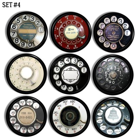 Antique telephone collectible theme cupbord handle knobs in black Old Fashioned Phone, Draw Eye, Antique Office, Industrial Theme, Rotary Telephone, Handmade Knobs, Circle Collage, Steampunk Furniture, Antique Phone