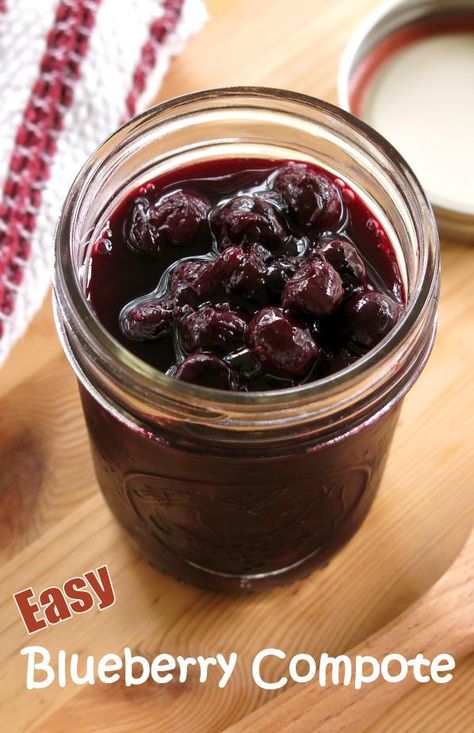 Blueberry Compote Recipe, Chocolate Zucchini Brownies, Slow Cooker Apple Butter, Compote Recipe, Blueberry Compote, Fruit Compote, Frozen Berries, Easy Blueberry, Blueberry Recipes