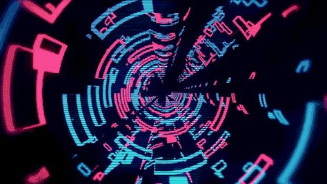 Gif for avee player Trippy Gif, Gif Art, New Retro Wave, Retro Waves, Neon Art, Aesthetic Gif, Neon Blue, Optical Illusions, Motion Design