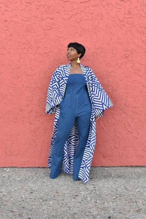 African Print Kimono, African Print Jumpsuit, Imperial Fashion, Ankara Dress Styles, Mode Turban, Women Dresses Classy, African Fashion Modern, 50 Style, Boho Kimono