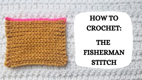 Photo Tutorial - How To Crochet: The Fisherman Stitch! Triple Crochet Stitch, V Stitch Crochet, Crochet Blanket Tutorial, Half Double Crochet Stitch, Beginner Crochet Tutorial, Linen Stitch, Beginner Crochet, Crochet Videos Tutorials, Stitch Crochet