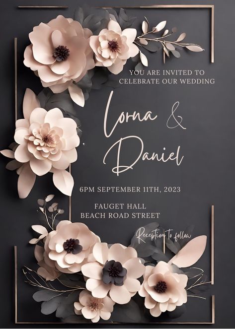 Kad Kahwin Aesthetic, Invitation Ideas Wedding, Kad Jemputan, Wedding Card Format, Wedding Invitations Ideas, Digital Wedding Invitations Templates, Wedding Invitation Ideas, Green Invitations, Invitations Ideas