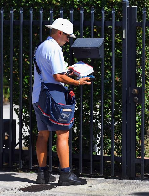 Q. My mail carrier was scanning my mail the other day as he put it in the mailbox. I asked him why it was that they scanned the mail and how it works and he didn’t exactly know. He did explain that the scanner has a GPS feature that tells him where to go next. It seemed weird and I wanted to know why they scan and how it works” Mail Man Costume, Man Wardrobe, Customer Appreciation Day, The Office Characters, Mail Man, American Party, Esl Vocabulary, Mail Carrier, Scammer Pictures