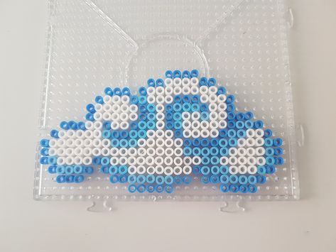 Cloud Perler Bead Patterns, Scrump Perler Beads, Jellyfish Perler Beads, Perler Bead Asthetic Ideas, Cloud Perler Beads, Ocean Perler Bead Patterns, Ocean Perler Beads, Summer Perler Beads, Fish Perler Bead Patterns