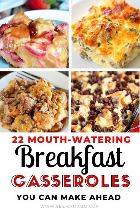 Crockpot Sweet Breakfast Casserole, Easy Delicious Breakfast Casseroles, Flavorful Breakfast Casserole, One Dish Breakfast Casserole, Breakfast For Overnight Guests, Hangover Breakfast Casserole, Breakfast Casserole Night Before, Make Ahead Breakfast Casserole For A Crowd, Breakfast Casserole 9x9 Pan