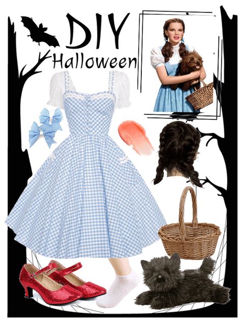 Dorothy Inspired Outfit, Wizard Of Oz Costumes Diy, Dorothy Halloween, Halloween Diy Outfit, Dorothy Wizard Of Oz, Dorothy Costume, Snow White Costume, White Costume, College Halloween