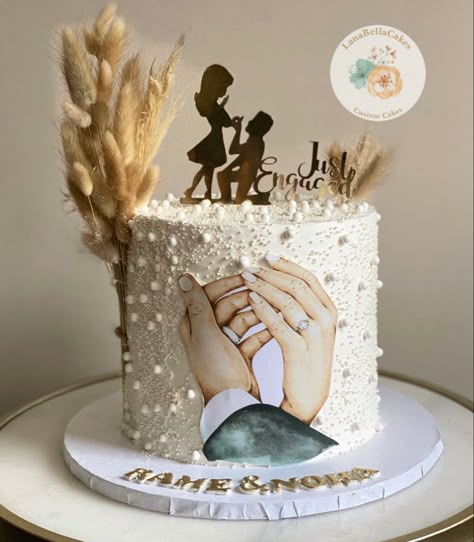 Roka Cake Designs, Unique Engagement Cake, Engagement Cake Images, Engagement Cake Ideas, Engagement Cake Designs, Birthday Cake For Women Simple, Cake Engagement, 25 Anniversary Cake, Anniversary Cake Designs