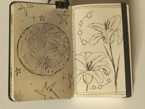 Drawing Ideas In Diary, Moon Journal Ideas, Moon Sketch, Drawing Sketch Book, Busy Drawing, Idea To Paint, Doodle Sketchbook, Piskel Art, الفن الرقمي