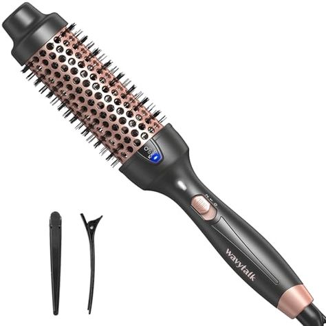 Wavytalk Pro Thermal Brush for Blowout Look, 1 1/2 Inch Ionic Heated Round Brush Makes Hair Smoother, Dual Voltage Thermal Round Brush Get Natural Curls, Easy to Use, 30S Fast Heating Thermal Brush Blowout, Heated Round Brush, Blowout Look, Thermal Brush, Round Brush, Birthday Wishlist, Natural Curls, How To Make Hair, Men's Grooming