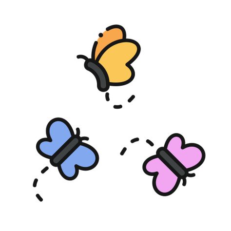 Png Doodles, Butterfly Cute, Cute Butterfly Cartoon, Cute Cartoon Butterfly, Butterfly Icon, Butterfly Png, Butterfly Animated, Butterfly Vector, Butterfly Illustration Cute