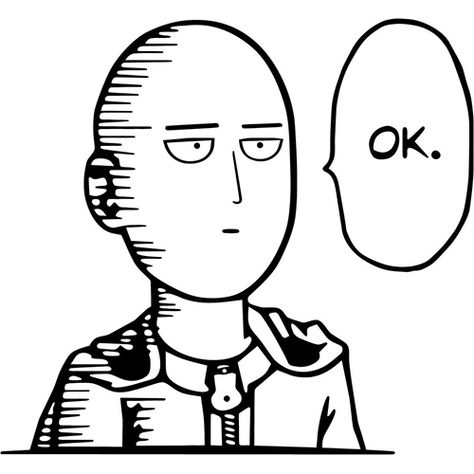 Anime One Punch Man, One Punch Man Funny, Anime Decals, Saitama One Punch, Saitama One Punch Man, One Punch Man Manga, One Punch Man Anime, Man Logo, Dessin Adorable