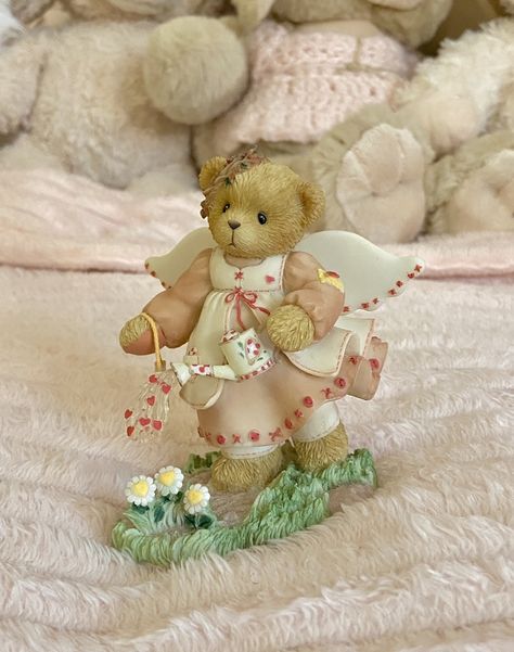 Coquette Plushies, Cherish Teddies, Cute Dog Costumes, Teddy Bear Birthday, Frog Figurines, Fun Crafts To Do, Cherished Teddies, Precious Moments Figurines, Bear Figurine