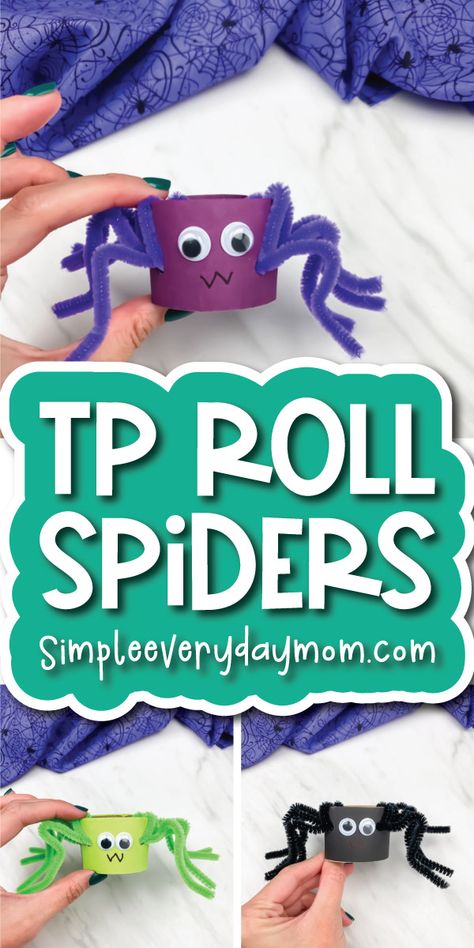 These toilet paper roll pipe cleaner spiders are a fun and easy Halloween craft that's fun to make! Watch our video to see how simple they are. Make them with preschool, kindergarten and elementary aged children. Spider Craft, Easy Halloween Craft, Craft For Preschool, Halloween Crafts Preschool, Halloween Kindergarten, Spider Crafts, Halloween Crafts For Toddlers, October Crafts, Halloween Arts And Crafts