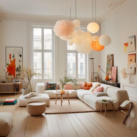 White And Neon Living Room, Colourful Living Room, Apartment Decor Inspiration, Apartment Inspiration, Living Room Inspo, Eindhoven, A Living Room, Dream House Decor, Living Room Inspiration