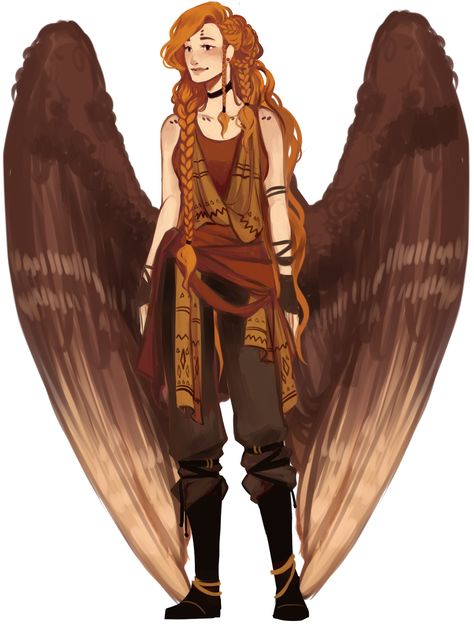 Winged People, Bird People, Wings Art, Dungeons And Dragons Characters, Dnd Art, Mythical Creatures Art, Arte Fantasy, Fantasy Inspiration, Magical Creatures