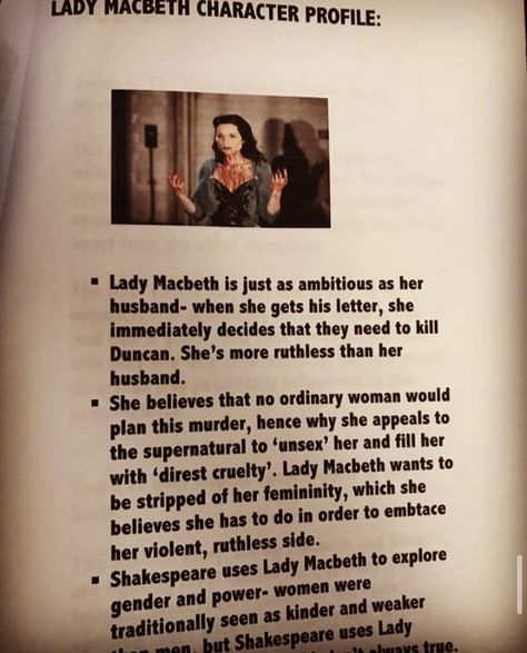 Lady Macbeth Character Profile, Macbeth Character Profile, English Prompts, Macbeth Revision, Macbeth Characters, Macbeth Lessons, Macbeth Essay, School Revision, Revision Help