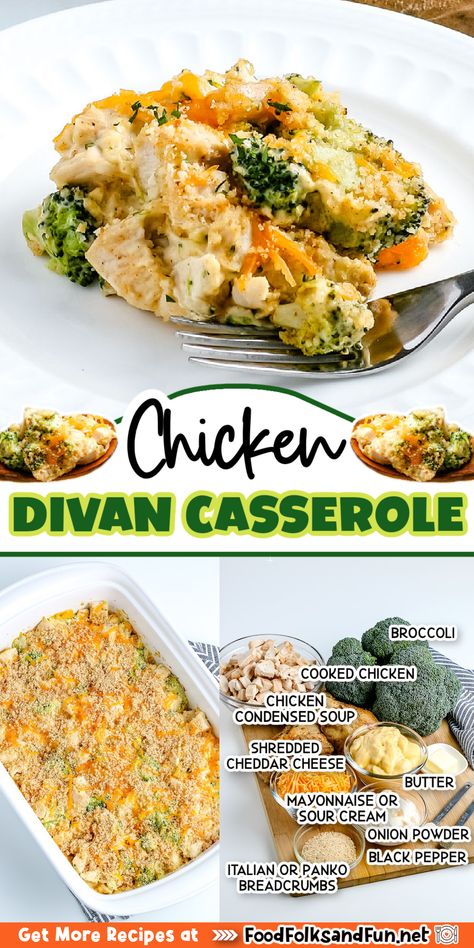 Chicken Divan Casserole Recipes, Chicken Casserole Recipes With Bread Crumbs, Easy Throw Together Dinners, Divan Chicken Broccoli, Chicken Divan Instant Pot, Chicken And Broccoli Divan, Easy Chicken Divan Casserole, Broccoli Chicken Divan Casserole, Chicken Devine Recipe