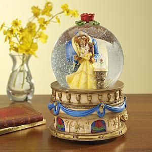 Belle and the Beast  (My Fav. Disney Movie Of ALL Time!!!) Globe Decoration, Disney Snowglobes, Belle And Beast, Disney Musical, Musical Snow Globes, Disney Belle, Disney Things, Disney Figurines, Water Globes