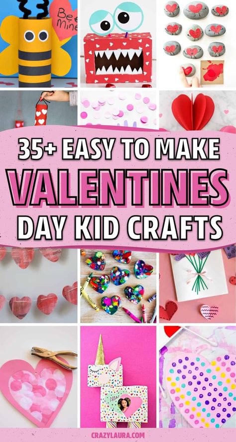 Looking for a fun and creative craft project to try this Valentines Day!? Check out these kids craft ideas and tutorials for something easy to make at home! Valentine Class Craft Ideas Kids, Valentines Class Crafts For Kids, Quick Valentine Crafts For Kids, Valentines Food Crafts For Kids, Valentine's Crafts For Kids, Valentine Foods, Valentines Day Craft Ideas, Valentines Day Crafts For Kids, Sweetheart Dance