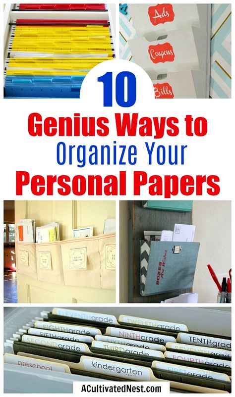 Paper Organizing, Diy Declutter, Office Desk Organization, Office Organization Tips, Paper Clutter Organization, Office Organization Files, Organizing Paperwork, Organization Board, Decluttering Tips