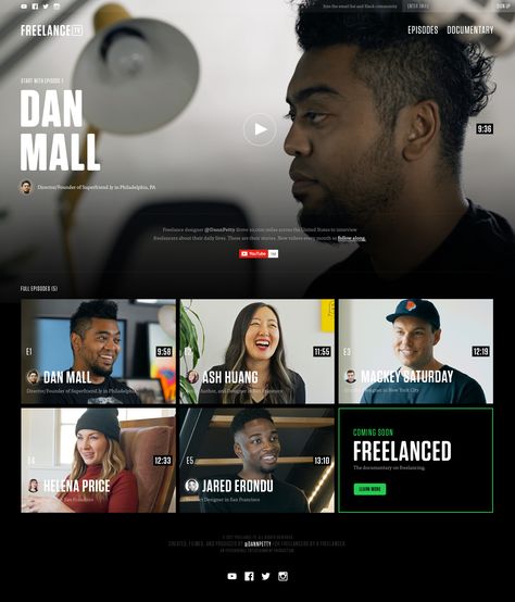 Video Gallery Web Design, Video Landing Page, Tattooing 101, Video Production Website, Web Design Inspiration Layout, Landing Ideas, Mobile Website Design, Web Design Websites, Dribbble Design