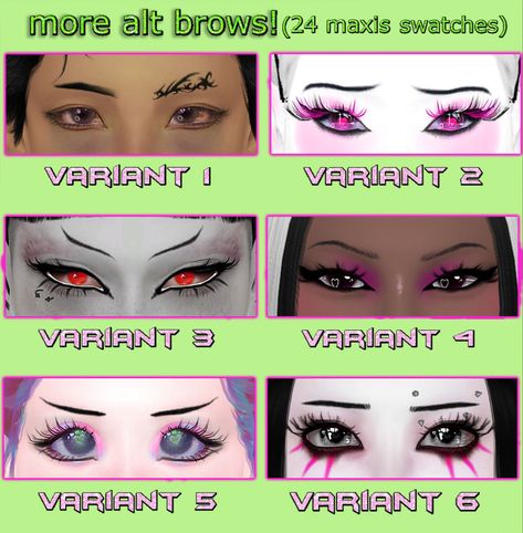 Alt Brows, Sims 4 Cc Goth, Makeup Cc, Sims 4 Anime, Sims 4 Mm Cc, Sims 4 Cc Makeup, 4 Tattoo, Sims 4 Body Mods, Sims 4 Cc Folder