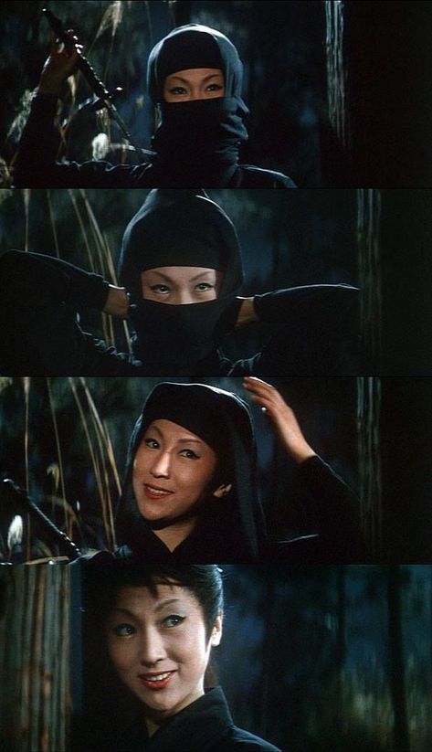 Femme-fatale bound to her employer or she-spy desperately clinging to her one hope to exit the shadow life? KOHAGI is both... Meiko Kaji, Ninja Movies, Deadly Females, Samurai Mask, Female Ninja, Ninja Art, Pirate Art, She Mask, Martial Arts Techniques