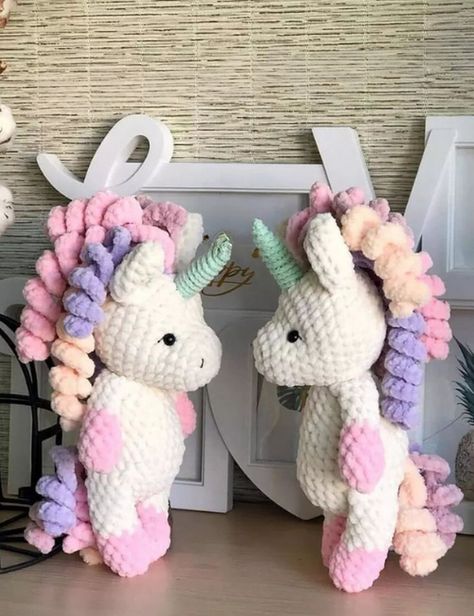 Crochet Cute Unicorn Pattern Colorful Amigurumi, Crochet Baby Elephant, Crochet Zebra Pattern, Ghost Amigurumi, Crochet Zebra, Small Soft Toys, Crochet Ghost, Crochet Unicorn Pattern, Unicorn Crochet