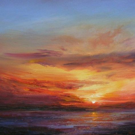 Location Painting, Just Give Me A Reason, Paul Bennett, Rainbow Sunset, Sunrise Painting, Seascape Art, Sky Painting, Sunset Art, Cloud Painting