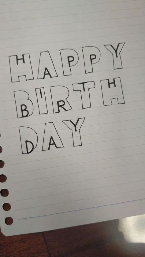 Hand Lettering | HAPPY BIRTH DAY in 2022 | Hand lettering tutorial, Hand lettering art, Bullet journal lettering ideas Diy Happy Birthday Cards, Kraf Kertas, Creative Birthday Cards, Birthday Card Drawing, Birth Day, Diy Birthday Gifts For Friends, Lettering Art, Hand Lettering Art, Bday Cards