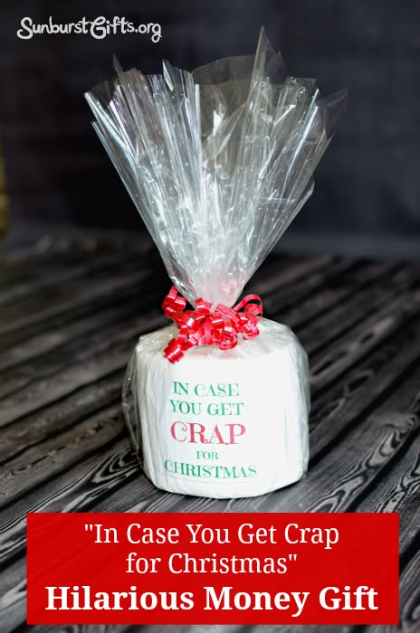 In Case You Get Crap for Christmas | Money Gift | Surprise someone by hiding cash inside a roll of toilet paper! Funny Christmas Ornaments Diy, Christmas Gifts Diy, Gag Gifts Christmas, Funny Christmas Ornaments, Creative Money Gifts, Christmas Money, Cash Gift, Easter Gifts For Kids, Funny Christmas Gifts