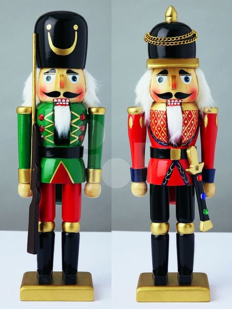 Christmas Soldiers Nutcrackers, Christmas Decorations Nutcrackers, Wooden Nutcracker Painting Ideas, Nut Crackers Christmas Decorations, Nutcracker Decorations Ideas, Christmas Nutcracker Decorations, Nutcracker Decorations, Nutcracker Decor, Nutcracker Christmas Decorations