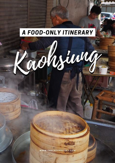 Kaohsiung needs more attention for it has the perfect balance of city and slow life, for its amazing xiao long bao, for the choice of bubble tea shops, for its photogenic old district and amazing sunset.  #kaohsiung #taiwan #taiwanfood #xiaolongbao #bubbletea #fooditinerary #travelasia Taiwan Night Market, Kenting Taiwan, Kaohsiung Taiwan, Xiao Long Bao, Taiwanese Cuisine, Tea Shops, Chocolate Sculptures, Bubble Tea Shop, Taiwan Food