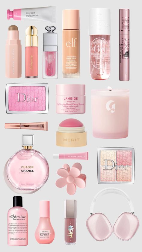 #pink 💓💗 #viral #virla #fyp #trendy #beauty Wish Ideas, Aesthetic Amazon Finds, 30 Aesthetic, Makeup Beauty Room, Aesthetic Amazon, Makeup Bag Essentials, My Wish List, Barbie Makeup, Makeup Help