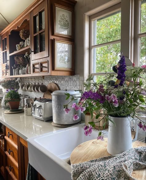 country kitchen, country home, cottage, cottage core, vintage, country living, eclectic, farmhouse, english home, country interiors English Cottage Kitchens, Cottage Core Kitchen, There Are No Rules, Cottage Kitchens, No Rules, Dream House Interior, Cottage Kitchen, Pretty House, Dream House Decor