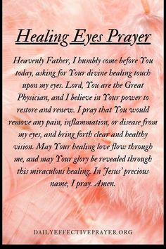 Seek divine intervention for healing eyesight. These prayers will bring comfort, renewal, and miraculous healing, restoring your vision with God's loving touch. Learn more at DailyEffectivePrayer.org. Healing Eyesight, Manifestation Prayer, Healing Prayers, Prayers Of Gratitude, Miraculous Healing, Effective Prayer, Divine Intervention, You Are The Greatest, Prayers For Strength