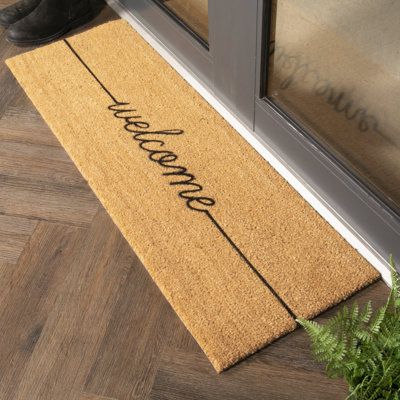 Double Door Mat, New House Gift, Double Front Doors, Front Door Mats, Door Rugs, Coir Doormat, Coconut Fiber, Beautiful Fonts, Presents For Friends