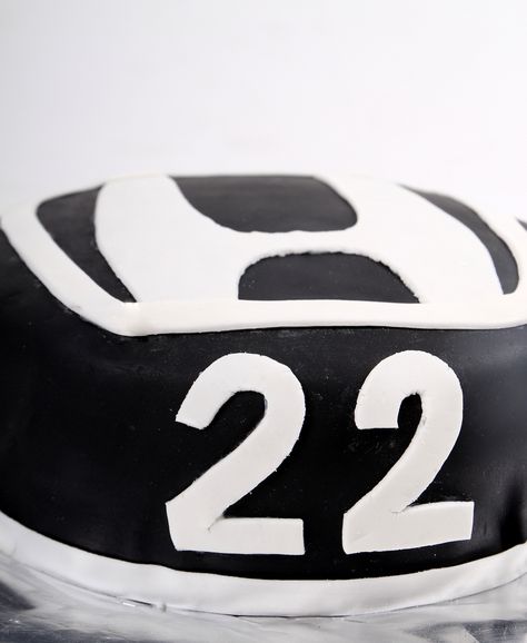 black white Honda Cake! for a 22 year old guy! Individual Cakes, 22 Years Old, Birthday Cakes, Birthday Ideas, New Recipes, Year Old, Birthday Cake, Black White, Baking