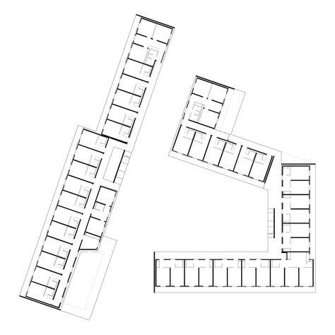 Gallery of Student Dormitory / Nickl & Partner Architekten - 13 Dormitory Plan, Lodge Design Ideas, Berlin University, Housing Floor Plans, University Apartment, Lodge Design, Student Dorm, Low Cost Housing, Mr 2