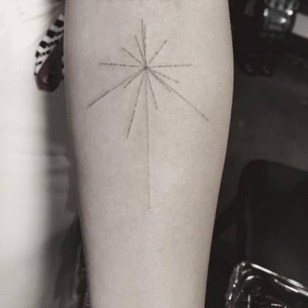 Sophia Bush's tattoo of a piece of the Golden Record The Golden Record, Golden Record Tattoo, Pulsar Tattoo, Pulsar Map Tattoo, Sophia Tattoo, Nasa Tattoo, Voyager Tattoo, Record Tattoo, Dainty Tats