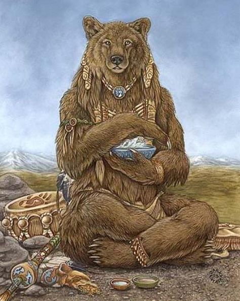 Grandfather Bear Spirit. Bear Spirit Animal, Bear Totem, Spirit Bear, Animal Spirit Guides, Animal Medicine, Power Animal, Spirited Art, Animal Totems, Bear Art