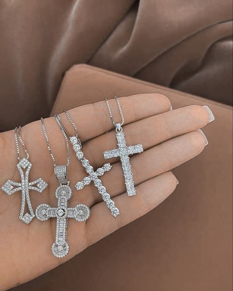 Bling Cross Necklace, Fancy Cross, Cheap Bling Cross Necklace, Crystal Bling Cross Pendant Jewelry, Iced Cross Necklace, Elegant Iced Out Cross Pendant Jewelry, Christian Accessories, Dream Gift, Jewelry Fashion Trends