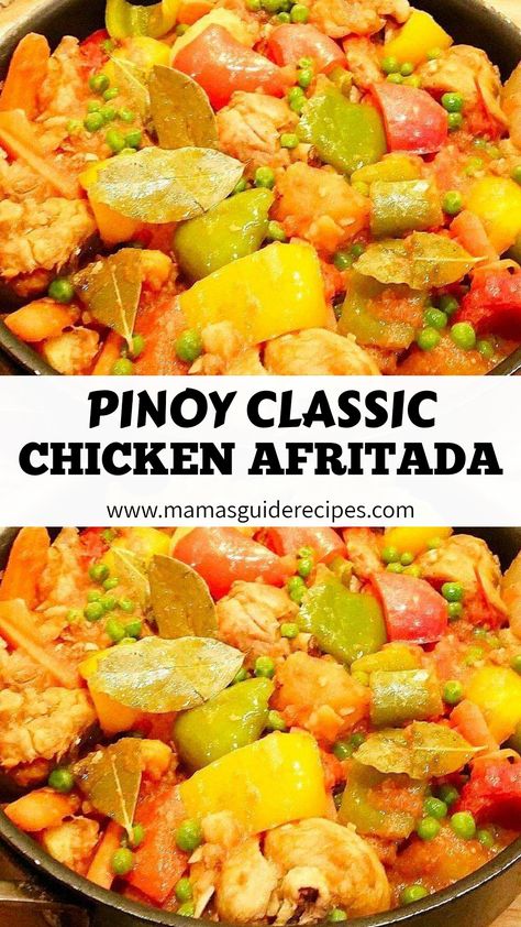 Chicken Menudo Recipe, Menudo Recipe Filipino, Chicken Fritta Recipe, Bisaya Recipe, Chicken Recipes Filipino, Chicken Afritada Recipe, Filipino Soup Recipes, Best Filipino Recipes, Chicken Afritada