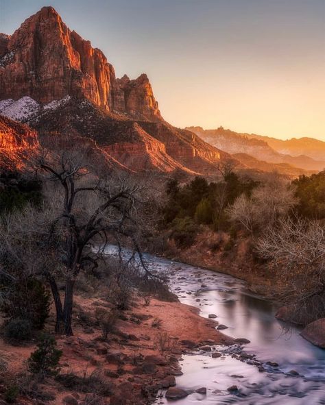 EPIC Outdoors on Instagram: “Zion National Park in January is truly incredible. @onefortheroadphoto snapped this EPIC photo of one of our favorite places. ↟ ↟ ↟ 📸:…” Landscaping Photography, Nature Reference, Earth Colours, Epic Photography, Mountain Landscape Photography, Floral Aesthetic, Fine Art Landscape Photography, Forest Mountain, Epic Photos