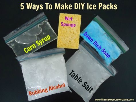 How To Make Homemade Ice Packs by The Make Your Own Zone Diy Ice Packs, Homemade Ice Pack, Diy Ice Pack, Dawn Dish Soap, Ice Packs, Freezer Bags, Homemade Remedies, Ice Pack, Diy Health