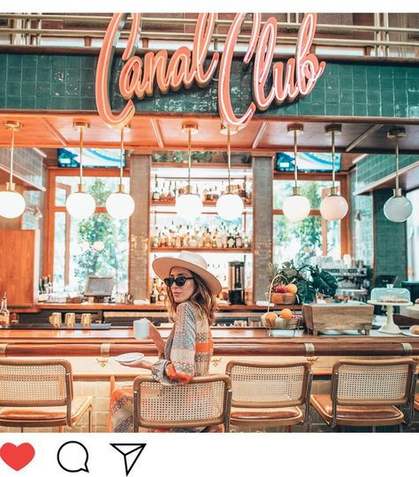 The Most Instagrammable Restaurant in Every State Cuban Cafe, Cuban Restaurant, Diner Decor, Karim Rashid, Plywood Furniture, Restaurant Interior Design, Beer Garden, Travel Sites, Hotel Design