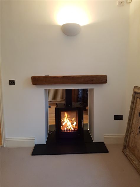 Fireplace build to incorporate a Firebelly Double Sided Woodburner Redecorate Living Room, Double Sided Log Burner, Wood Burning Stove Corner, Wood Stove Installation, Double Sided Stove, Wood Burner Fireplace, Fireplace Dimensions, Wood Burning Stoves Living Room, Log Burner Living Room